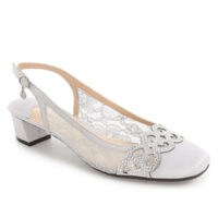 J. RENEE Faleece Crystal Embellished Slingback Pump